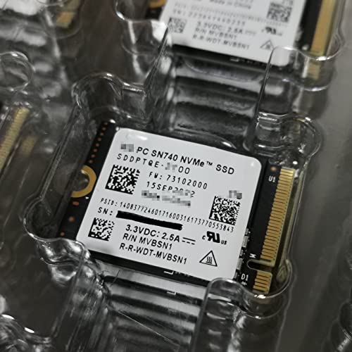 SN740 2TB M.2 2230 SSD NVMe PCIE4.0x4 for Steam Deck, for ROG Flow X Laptop, for Surface LaptopCfor Diy cfeCfor GPD win max2 (La