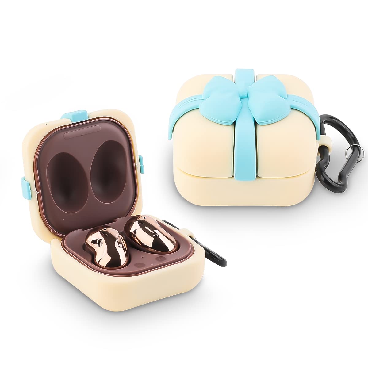 Coque en silicone avec porte-clés pour Samsung Galaxy Buds2 Pro (2022), Buds Pro (2021), Buds Live (2020) (3Dlove) - 5