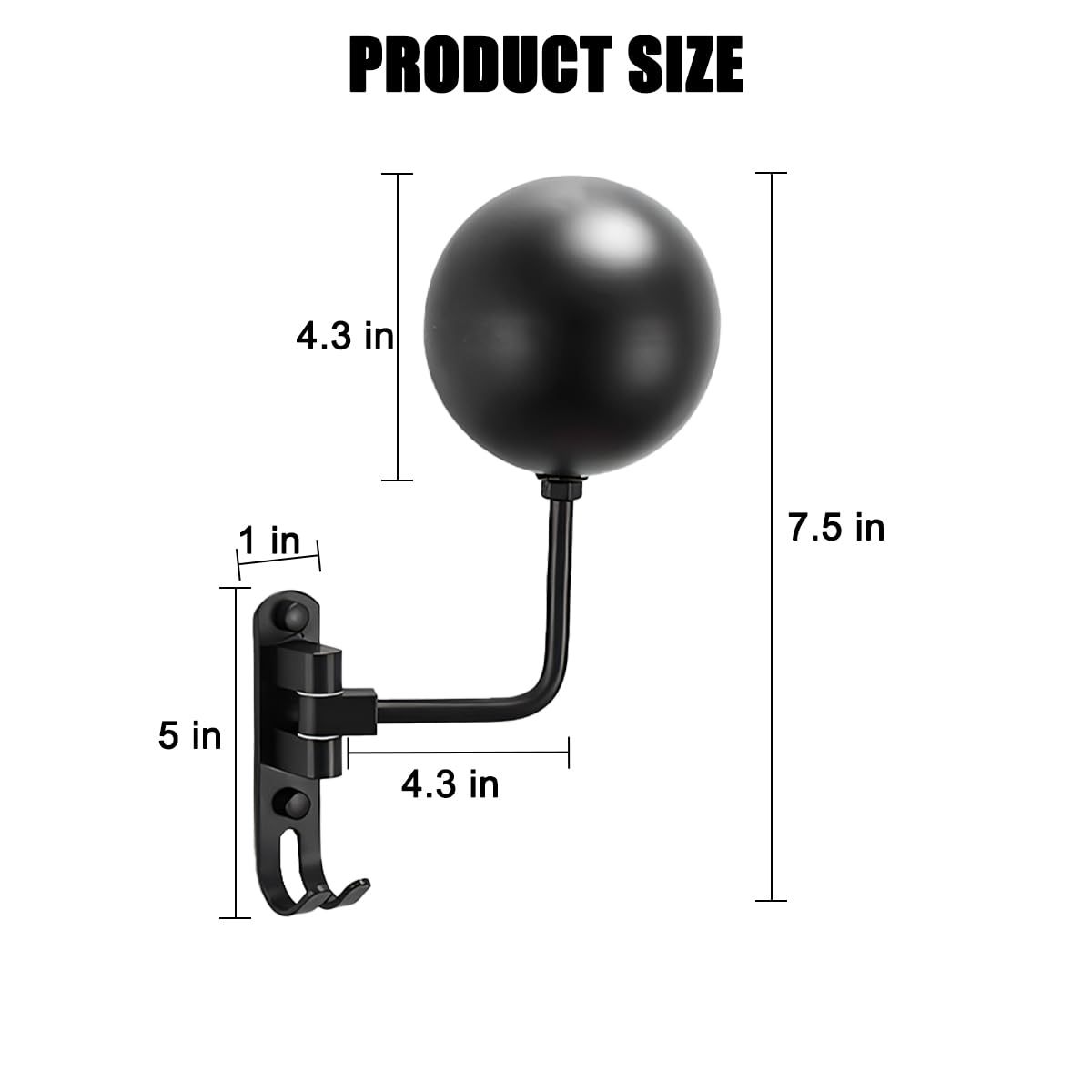 Mandark 2PCS Motorcycle Helmet Holder, 180° Rotation Motorbike Helmet Hanger Wall Mount with 2 Hooks, Motorbicycle Helmet Rack Accessories Compatible with Motorcycle Bike Outerwear