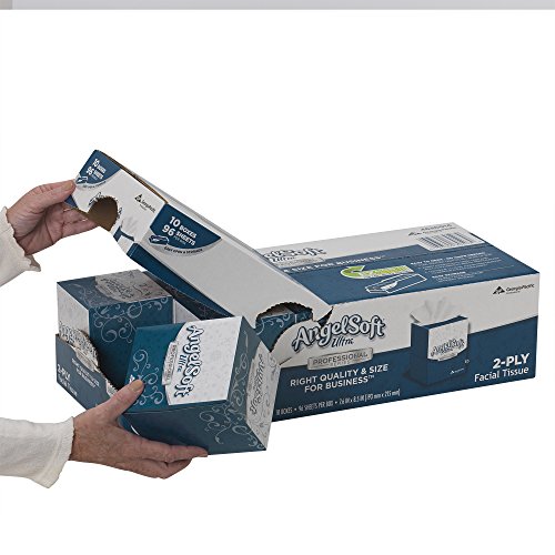 Georgia-Pacific Angel Soft Ultra Professional Series 2-Ply Facial Tissue By Pro , Cube Box, 4636014, 96 Sheets Per Box, 10 Boxes Per Case, White #TOP5