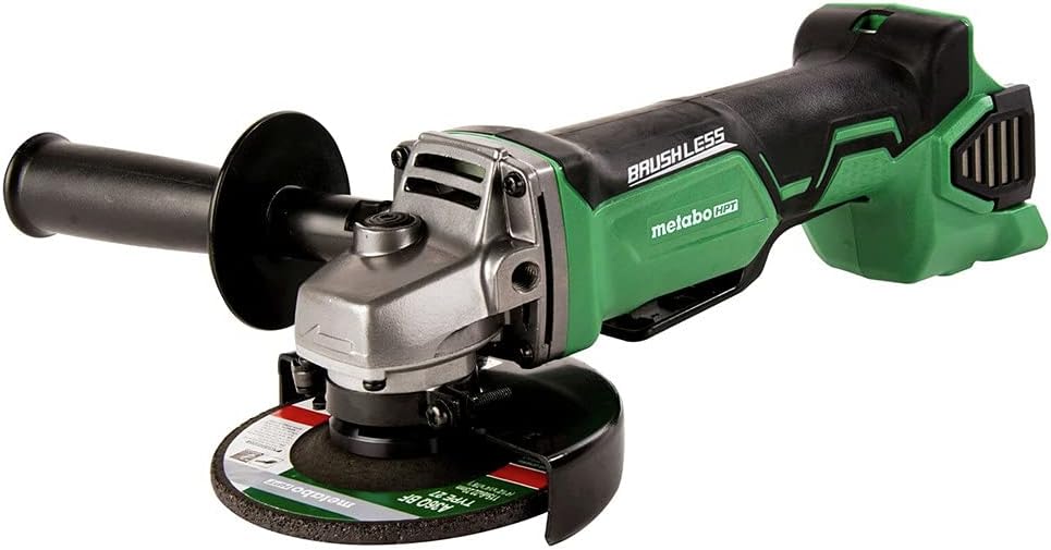 Metabo HPT 18V MultiVolt™ Cordless Angle Grinder | 4-1/2-Inch | Tool Only - No Battery | Paddle Switch | G18DBALQ4