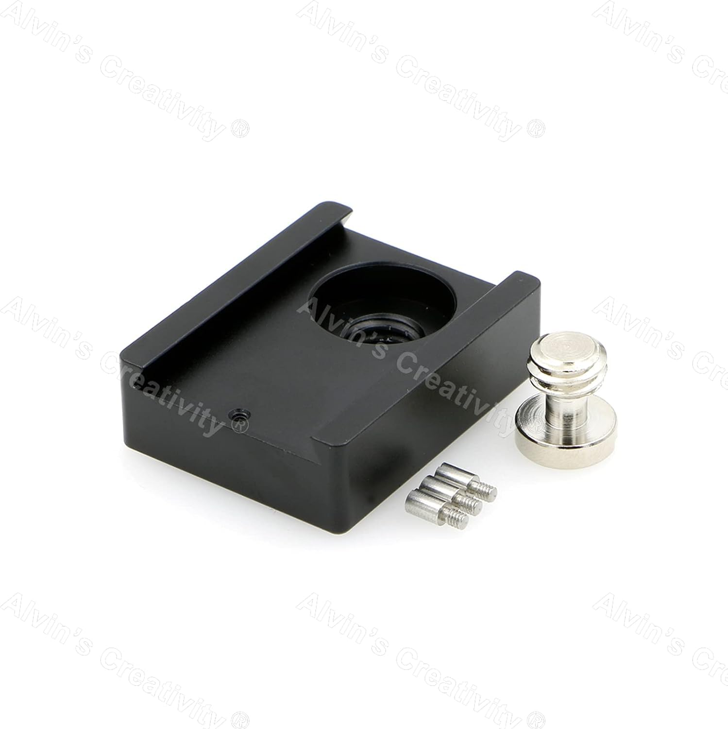 Alvins Cold Shoe Mount Adapter Bracket with 3/8-16 Thread for Camera DSLR Flash Led Light Monitor MVF