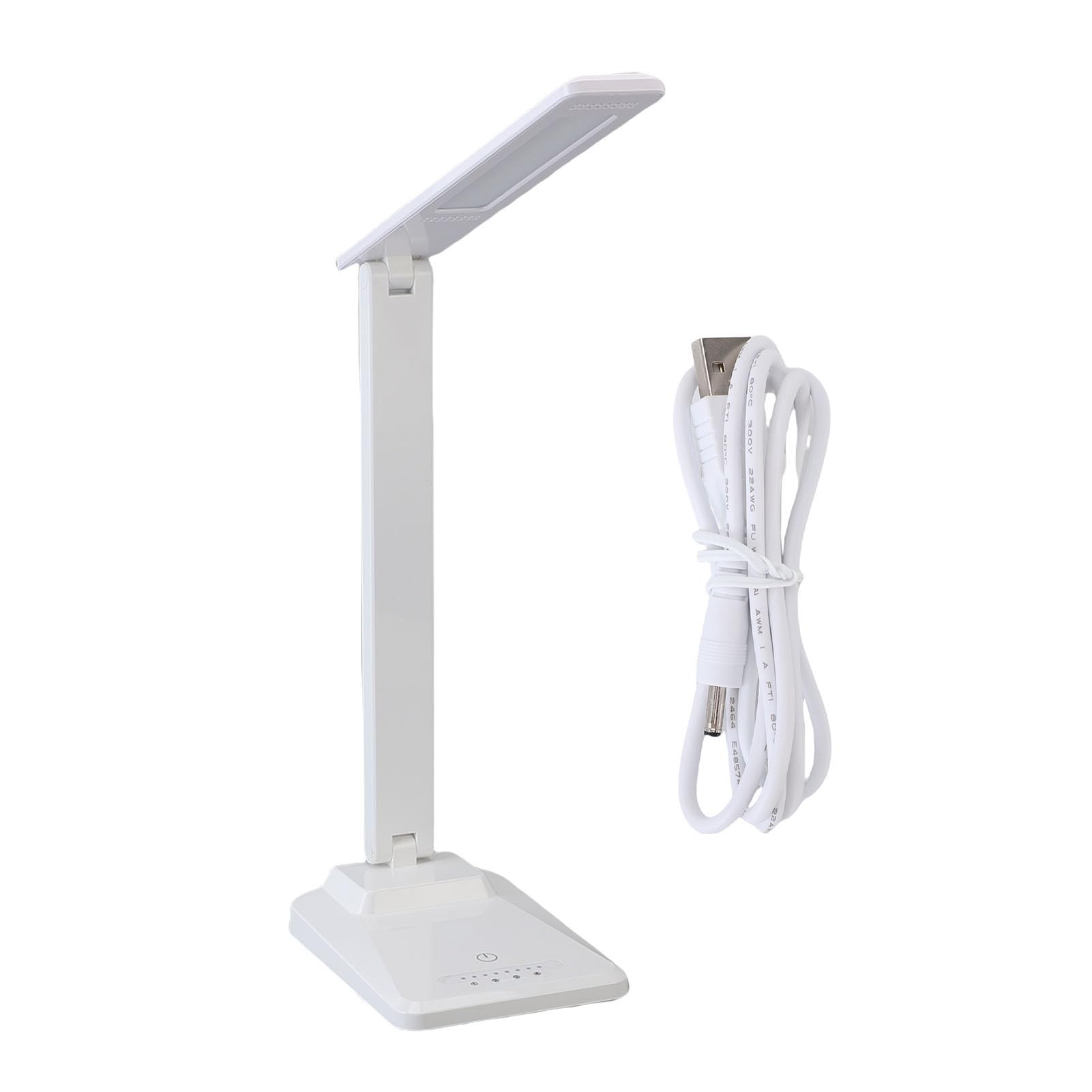 Lampada da Scrivania a LED Ricaricabile Lampada per la Cura degli Occhi Dimmerabile a Batteria Senza Fili con Controllo Tattile per Studio, Camera da Letto, Ufficio Domestico, Materiale ABS