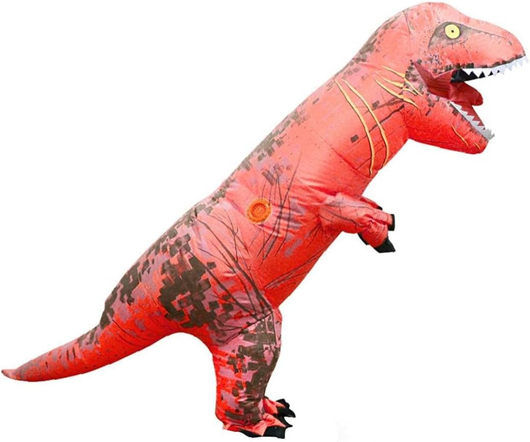 Dinosaur Inflatable Costume Party Cosplay Clothes Cartoon Dino Dressing Up Adult Brown