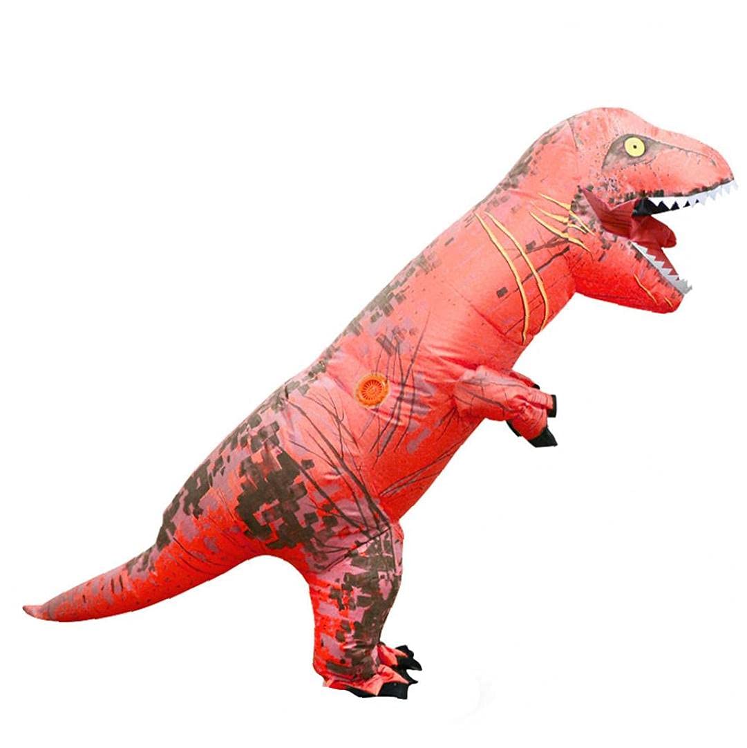 Dinosaur Inflatable Costume Party Cosplay Clothes Cartoon Dino Dressing Up Adult Brown