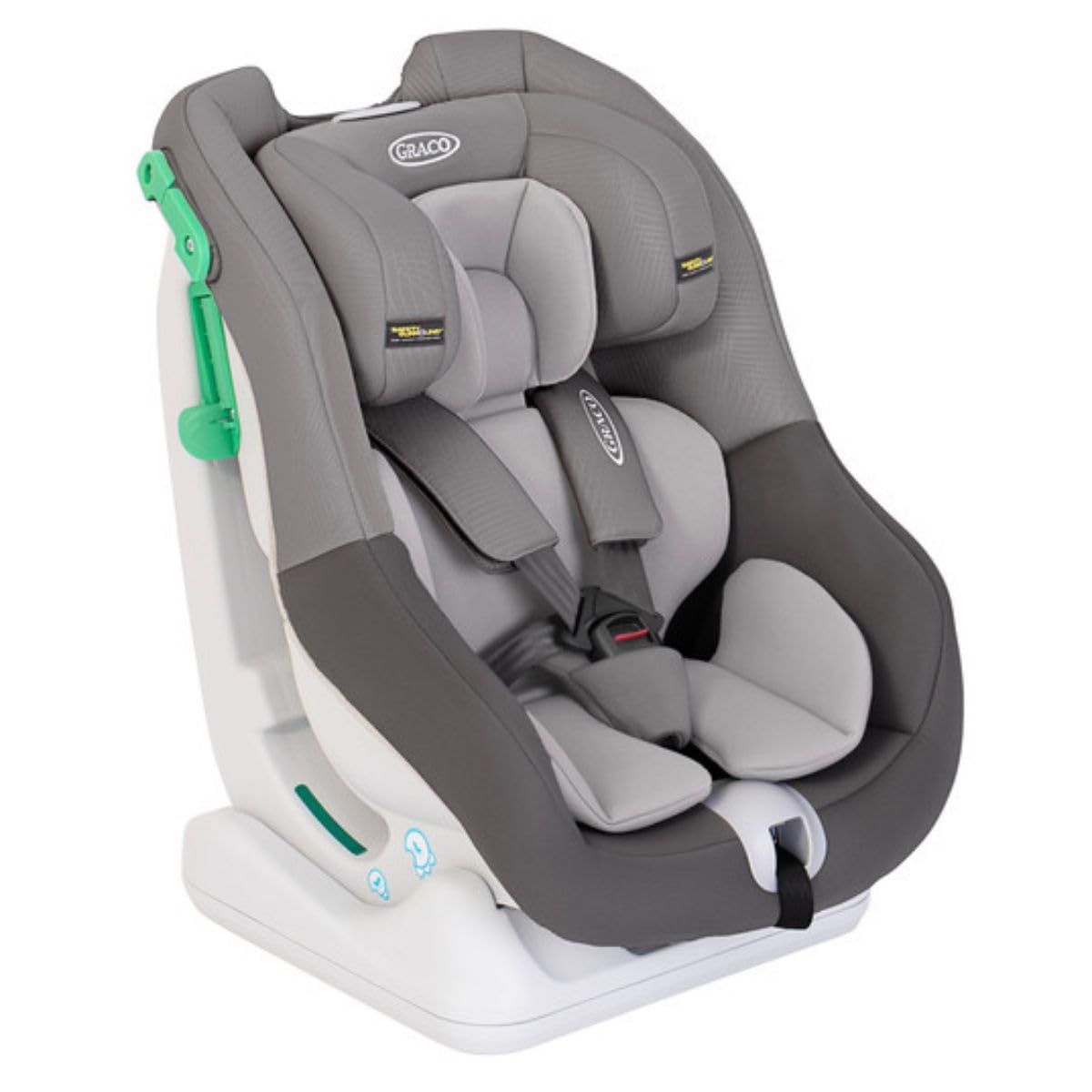 Graco - Extend™ LX R129 Seggiolino auto evolutivo, per bambini da 40 a 105 cm (dalla nascita fino ai 4 anni circa), installazione con cintura di sicurezza, colore Frost Gray