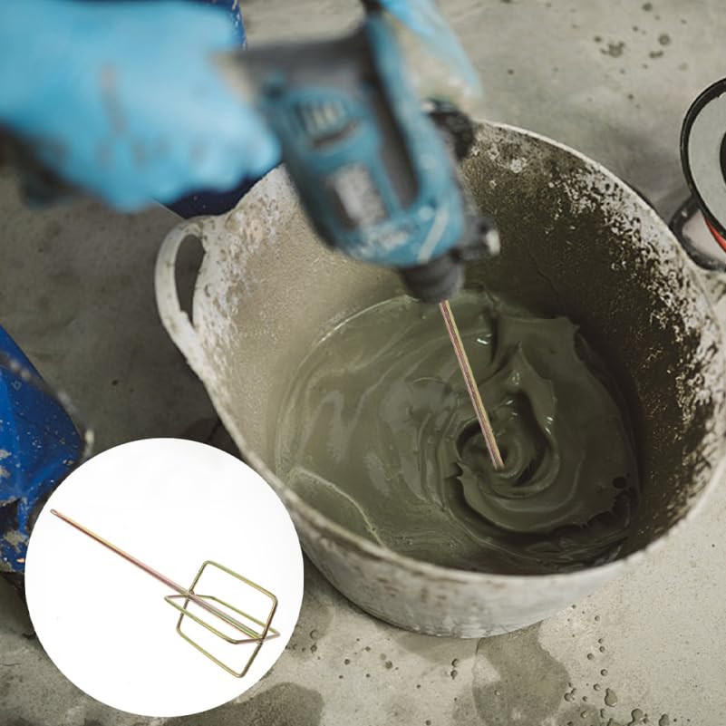 Image of Housoutil Paint Mixer Drill Attachment 19.29In Replacement Mixing Rod for Electric Drills Efficient Cement and Mud Stirrer Tool for Construction and Renovation