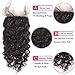 RUIXIAN Brazilian Virgin Water Wave 3 Bundles with Closure 100% Unprocessed Wet and Wavy Water Wave Human Hair Weave Weft Remy Hair Extensions with 4X4 Lace Closure 50g/Bundle (8 8 8 +8 inch)