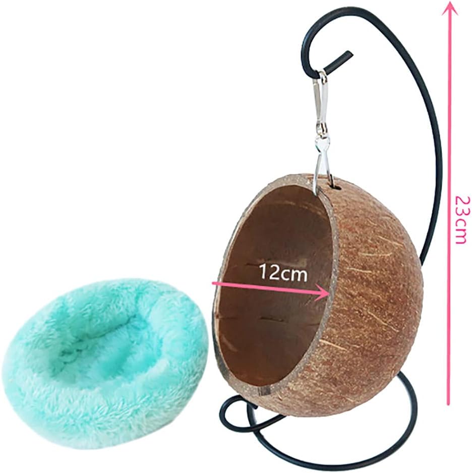 Hamster Hammock Coconut Shell Hamster Hammock Nest Soft Hanging Small Animal Bed House Hamster Swing Toy Squirrel Chinchilla