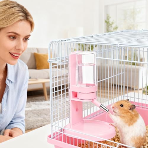Bouteille d'eau pour hamster anti-fuite surélevée 17cm - 4