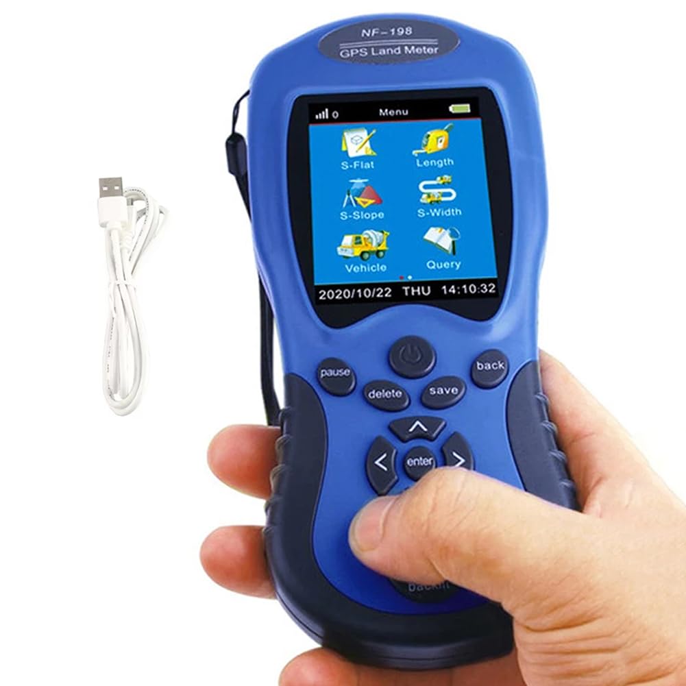Ręczny sprzęt GPS z wyświetlaczem LCD do pomiaru odległości i powierzchni w lesie i na polach uprawnych