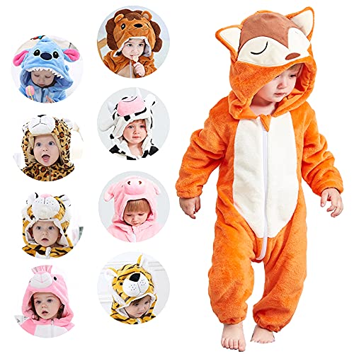 TMOYJPX Disfraces Bebe Animales para Niños Niñas 0-3 años, Disfraz bebe Halloween Mameluco Mono...