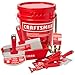 CRAFTSMAN Drywall Hand Tool Kit w/Bucket | 4 & 6-Inch Joint Knives, 8 & 12-Inch Taping Knives, 9-in-1 Multi Tool, Bucket Scoop, Mixer, Mud Pans | Taping, Finishing, Drywall Repairs