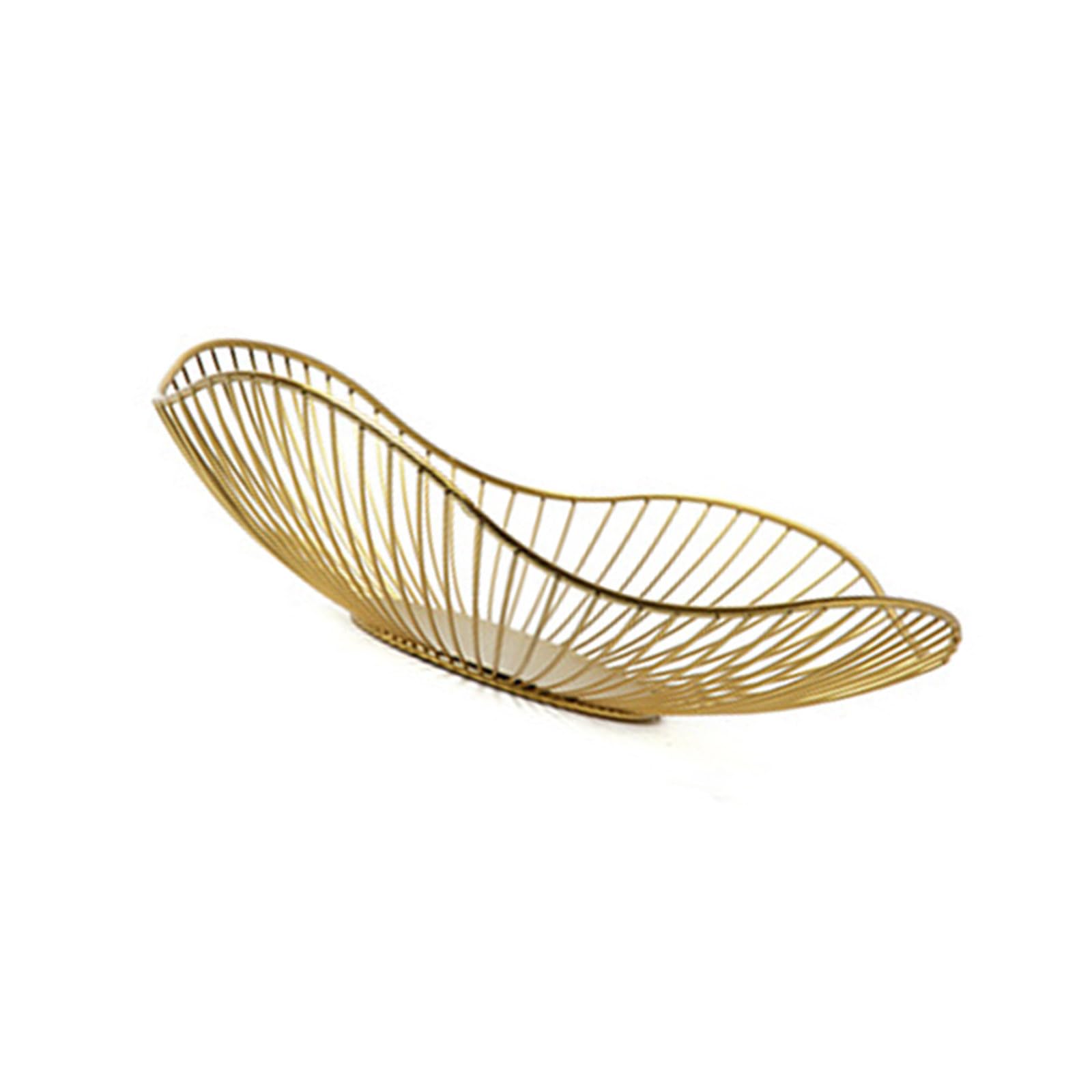 MICFENY Fruit Storage Basket Metal Wire Snacks and Bread Storage Bowl Serving for Dining Table Living Room Decoration