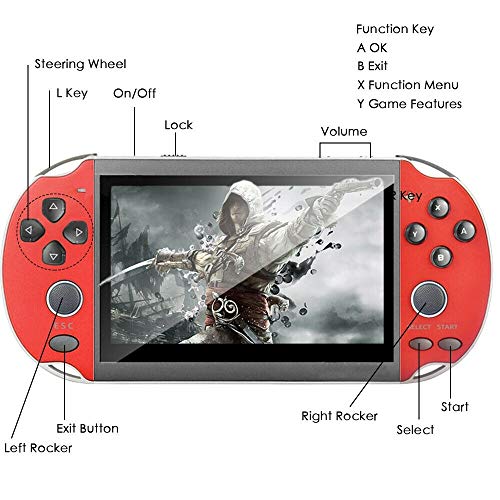 4000+ games 32G ROM X7 PSP console handheld game machine 4.3\\ ps4 Portable Consoles (Blue) - Thumbnail 7