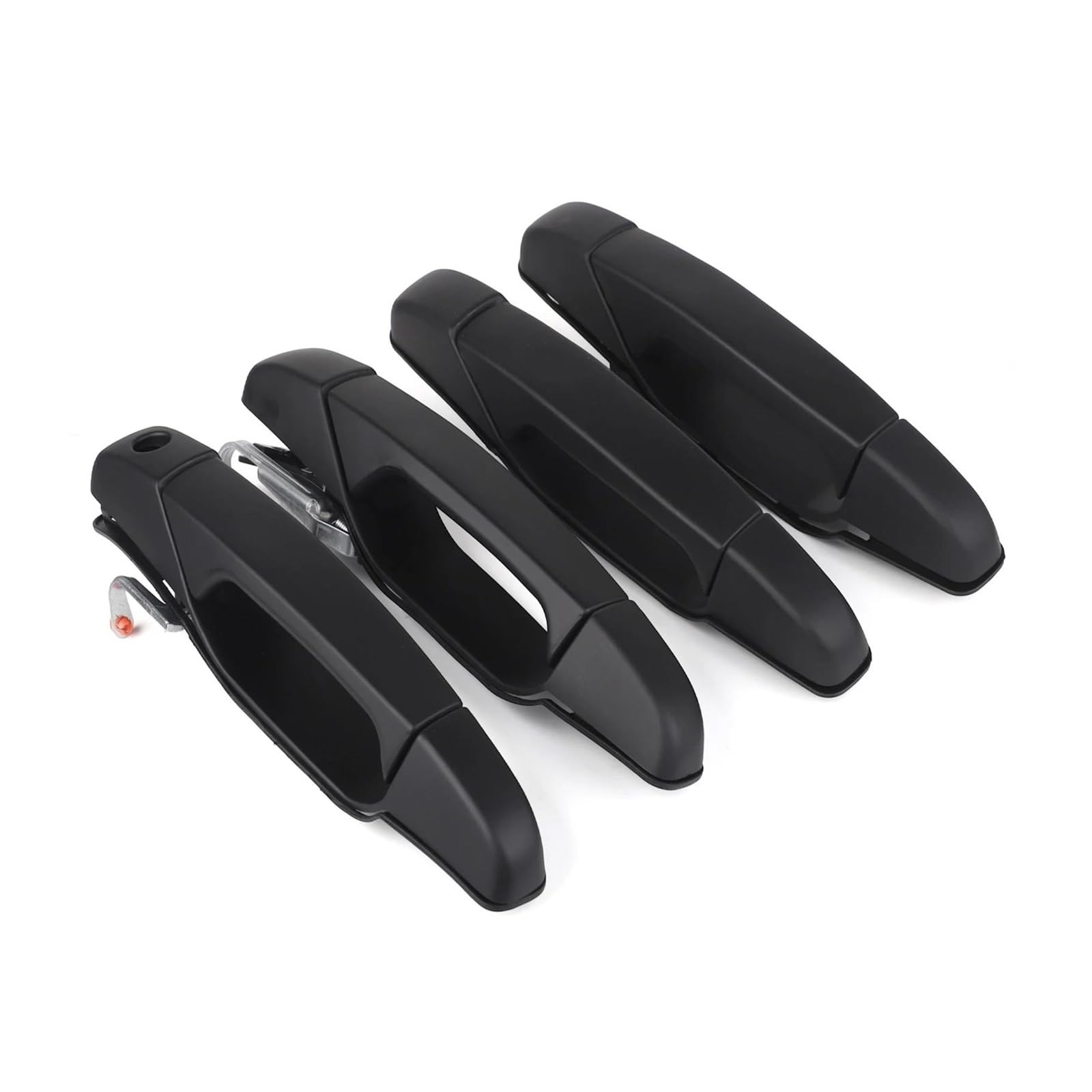 EVEKHAHHRB Exterior Door Handle 4PCS for Chevy for Silverado for Avalanche 2007-2014 Exterior Chrome Door Handle Outer Door Handle(4 pcs Black)