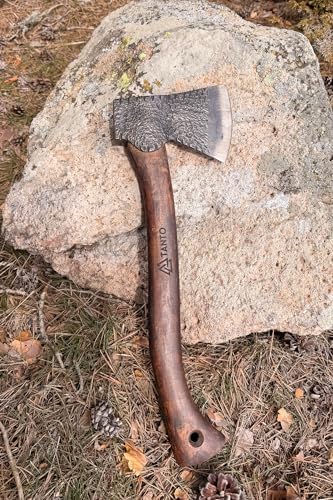 El Yapımı Huginn Kamp Baltası – ST60 Çelik, 930 g Balta Kafası, 45 cm Gürgen Saplı, Deri Kılıflı Bushcraft ve Outdoor Balta | Tanto Bushcraft - Görsel 5