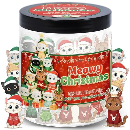 Positive Cat Christmas Jar with...