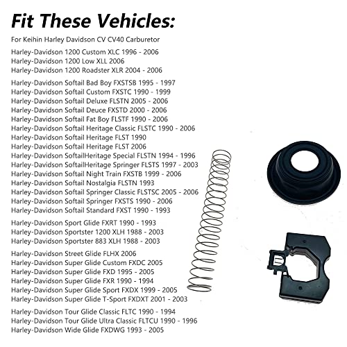 Jinauxicon KYTUACEL Carburetor Carb Repair Rebuild Kit For Keihin Harley Davidson Cv Cv40 1200 Softail Sport Sportster Street Super Tour Wide Replace 27421-99C 27490-04 thumb #2