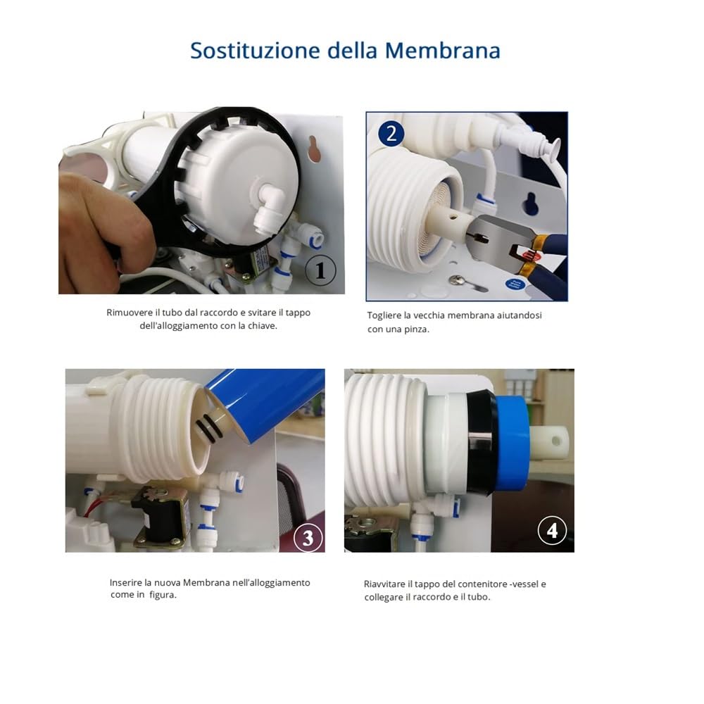 MEMBRANE OSMOSE INVERSE 75GPD TW-1812 TFC POUR DÉPURATEUR OSMOSE