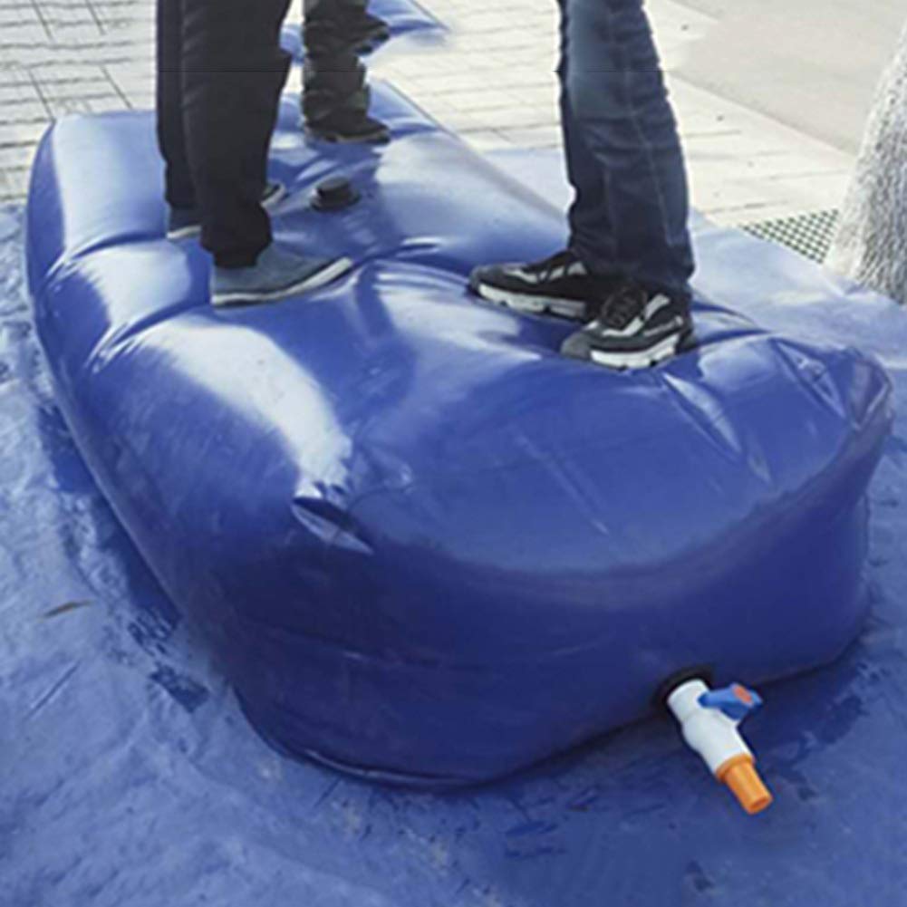 Contenitore per acqua pieghevole, resistente alla siccità ad alta capacità sacchetto di immagazzinaggio dell'acqua per irrigazione agricola personalizzabile (Colore: blu, Dimensioni: 1000L/2x1x0.5M)