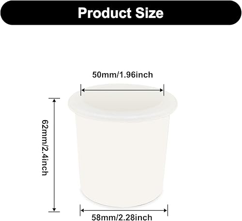 Miniatura 2 de Juego de anillos y gorras para patio con cuñas, accesorios para mesa de cono, para patio, mesa de 2 pulgadas (paquete de 2, color negro)