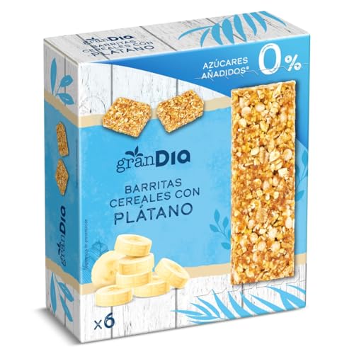 Barritas de cereales con plátano sin azúcares añadidos Gran Dia caja 150 g