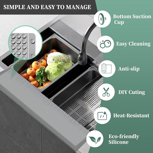 Protection silicone baignoire et évier de cuisine au design durable - 7