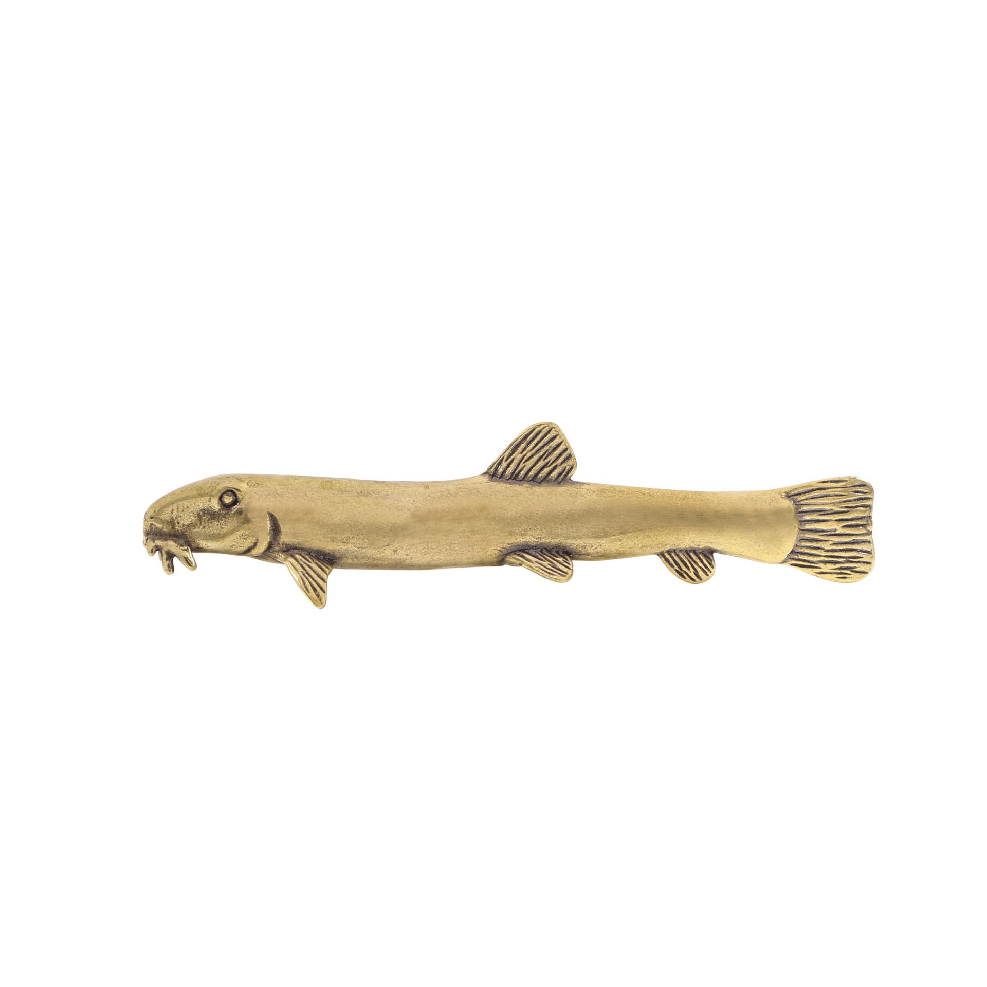 NGDFGR Brass Flower Loach Miniature Statue,Metal Realistic Large Loach Fish Sculpture Desktop Ornament Home Bonsai Micro Landscape Decr Accessories