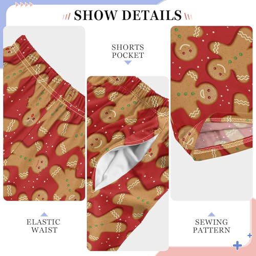 ZZXXB Funny Gingerbread Boys Long Pants Soft Trousers Elastic Waist Kids Lounge Bottoms with Pockets S-XL4