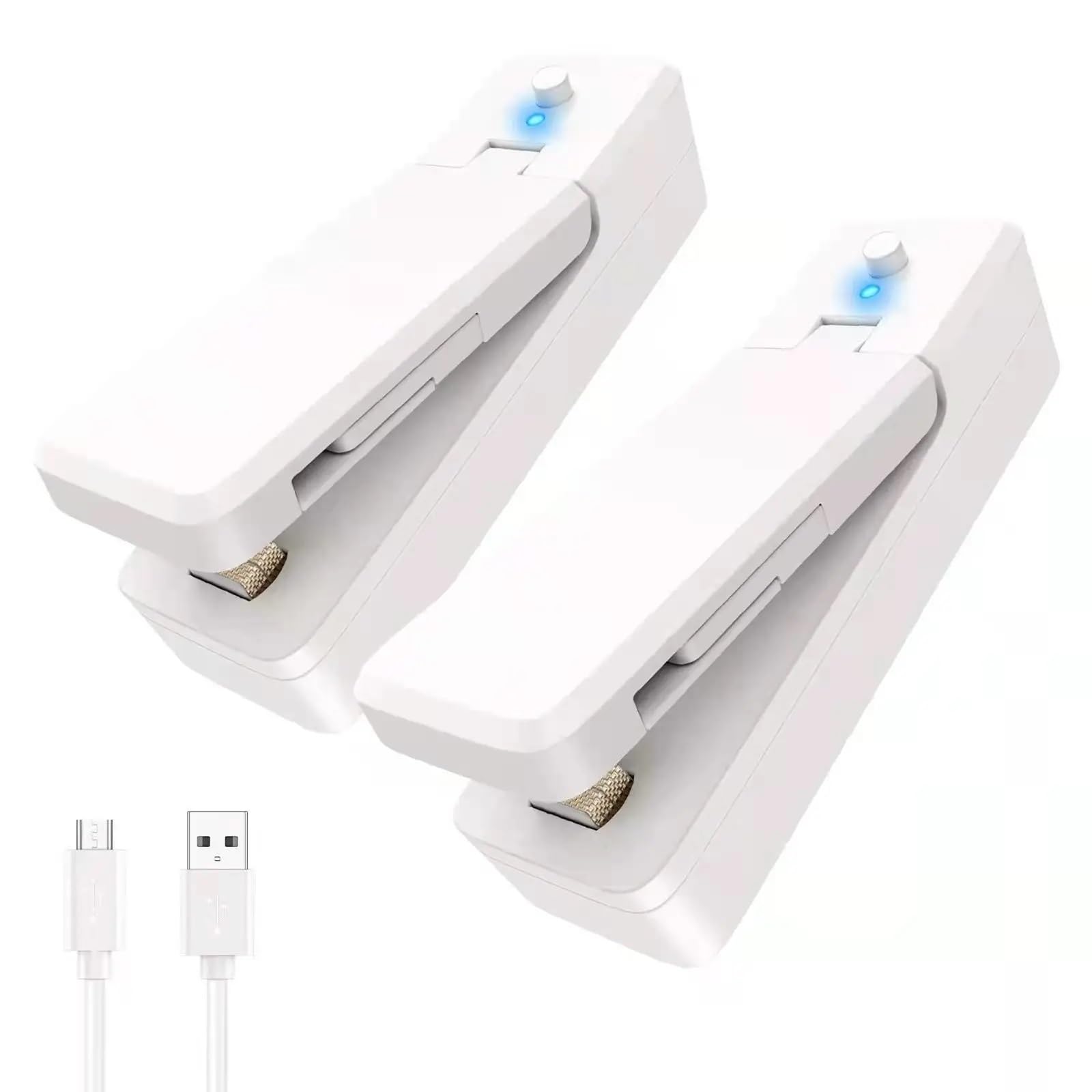 Sellado de bolsas Máquina selladora, Sellador térmico portátil for bolsas de alimentos, herramienta de cierre de bolsas de plástico térmicas, dispositivo inteligente, USB(Usb Gray)