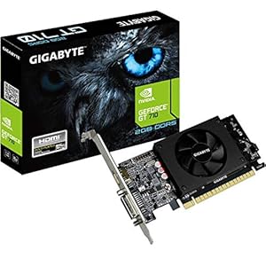 Gigabyte GeForce GT 710 2 GB Grafikkarten und unterstützt PCI Express 2.0 X8 Bus-Schnittstelle. Grafikkarten GV-N710D5-2GL