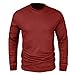 Men's Waffle Shirt Long Sleeve Fitted Causal Basic Tees Crew Neck Classic Pullover Thermal Lightweight Undershirts