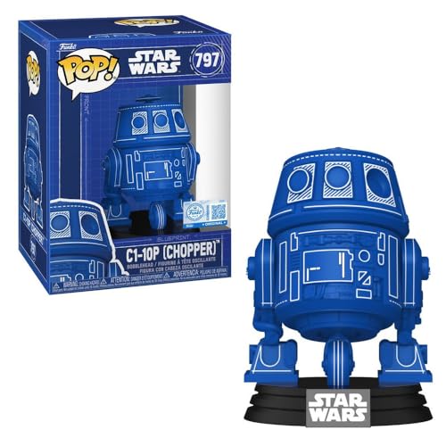 Funko Star Wars C1-10P Chopper Blueprint Pop Figura de vinilo #797, exclusivo de Entertainment Earth, 3.75 pulgadas