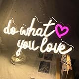 BDUN Do What You Love Adjustable LED Neon Love Sign - Genuine LED Neon Strip Lights for Bright, Even & 3D Lighting Experience, Perfect for Home