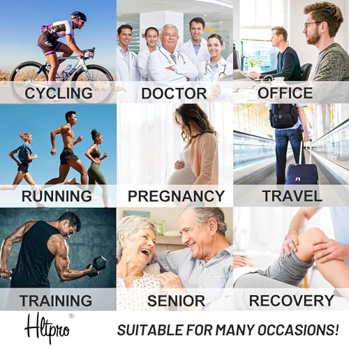HLTPRO 4 Pairs Compression Socks for Women & Men - Best Support for Medical, Circulation, Nurses, Running, Travel2