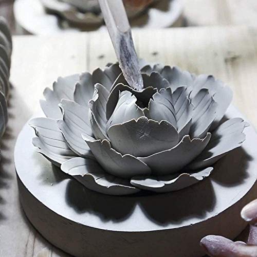 Insiswiner Handcrafted Ceramic Flowers Sculpture Home Hanging 3D Wall Art Decor Decoration For Living Room Bedroom White Rose 2.8" #TOP5