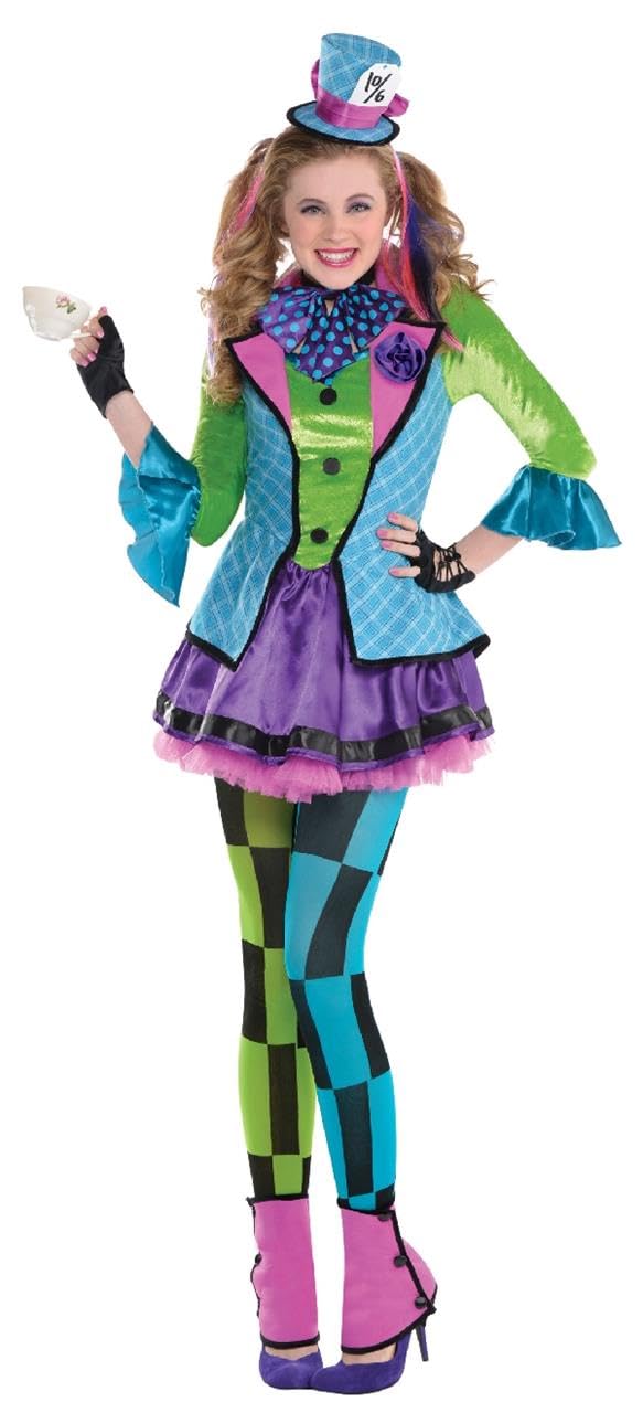 ** Fee Checked - DONE **(PKT) (Fix 12/25**(16) (845580-55) Child Girls Sassy Mad Hatter Costume (14-16yr)