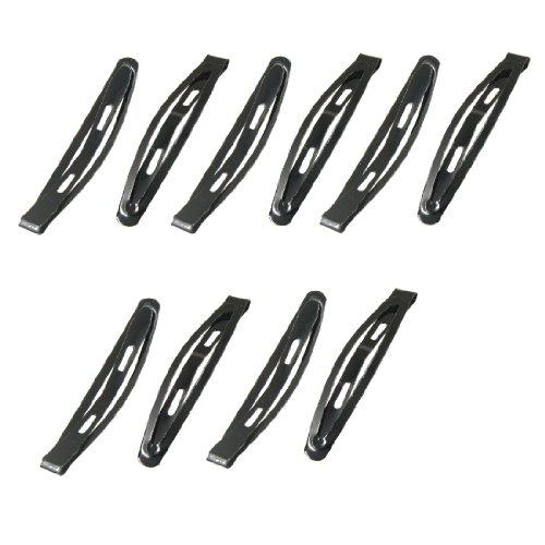 Ruilogod 10 pinzas de pelo de metal negro de 2.5 pulgadas de largo para niña (id: e6 14b 8d 6cb 405
