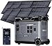 OUKITEL P5000 Pro Solar Powerstation 4000W mit 2 x 400W Solarpanel, 5120Wh Solargenerator mit LiFePO4 Batterie, 1,5 Std. Schnelllade, Portable Power Station für Notfälle/Stromausfall/Heimg...