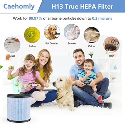 Image of OFFICIAL MJ002H Replacement Filter Compatible with POMORON MJ002H Air Puri-fier, H13 True Hepa Filter, Activated Carbon, Multi-Layer Filter, Compare Part MJ002H-RF, 2 Pack