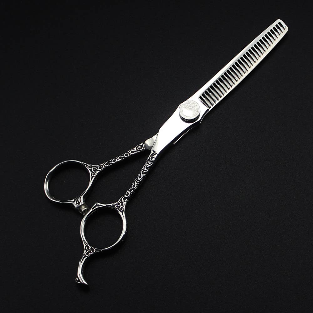 Haarschneideschere, 6 Zoll, Professionelle Schere Aus Japan440C-Stahl, Durchbrochene Haarschere, Zum Schneiden Von Haaren, Zum Effilierscheren Für Friseure,Satz-Q