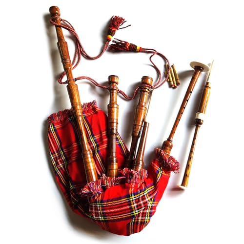 Traditional Folk Musical Instruments Highland Bagpipe Full Wooding Rosewood Bagpipes Free Tutor Book & Bag