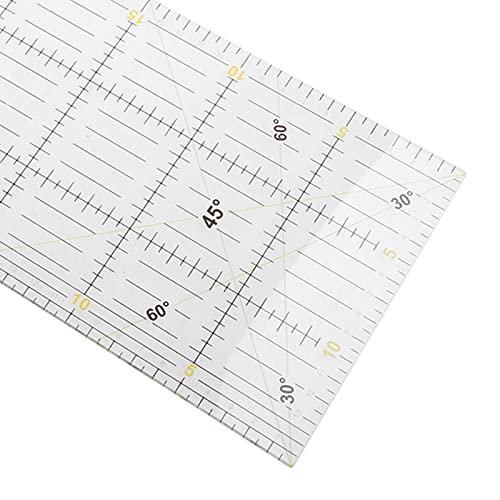Règle de couture 30/45/60 cm transparente et gabarit hexagonal pour patchwork
