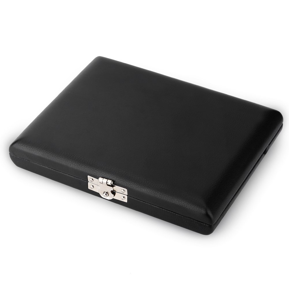 Funda de almacenamiento para cañas de clarinete, saxofón, organizador de cañas de piel sintética durable, ranuras para 6 cañas, para músicos, viajeros y estudiantes