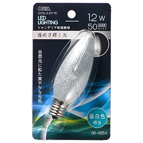 オーム電機 LED電球 シャンデリア色/C32/E17)