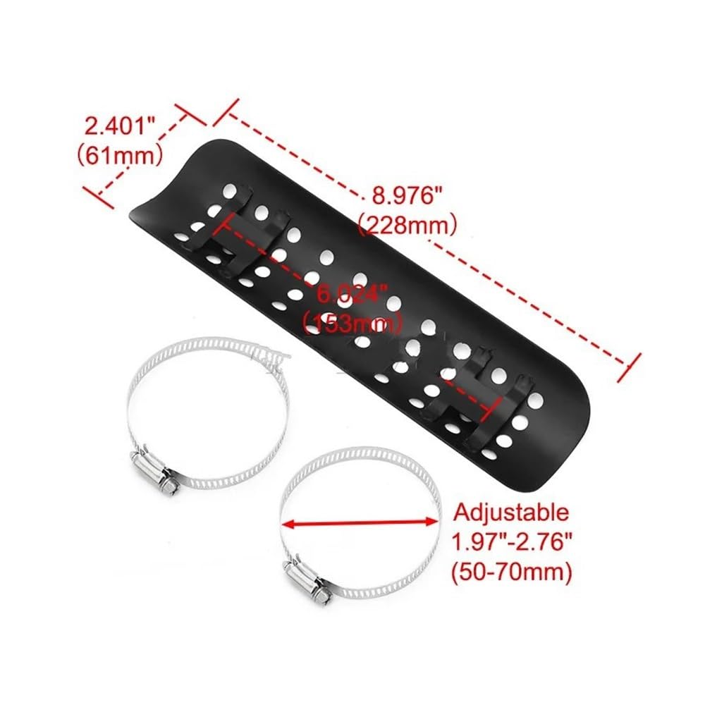 Cubierta Escudo térmico Cubierta De Protección Térmica para Tubo De Escape Universal De Motocicleta, Protector De Silenciador, Accesorios para para para