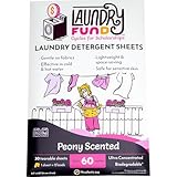 Laundry Detergent Sheets with Enzymes, Dermatologist Tested, Softening, Lightly Scented, Biodegradable, Up to 60 Loads | Laundry Fund