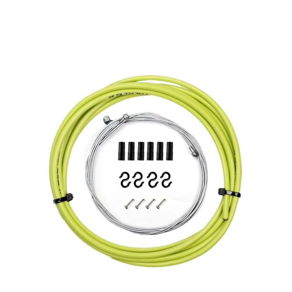 Brake Cable 2m/2.5m Wire for Bicycle Bike Shifters Derailleur Brake Cables Shift Cable 4mm/5mm MTB Road Shifter Line(Brake Green 5mm)