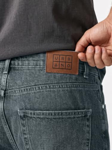 Image of Urbano Fashion Men's Relaxed Fit Washed Denim Jeans Non-Stretchable